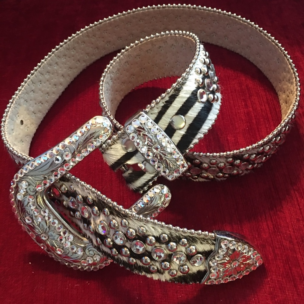 Simon Zebra print belt.